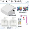 2 pi&egrave;ces de roses color&eacute;es en diamant avec bouteille de pompe &agrave; pompe rechargeable avec pompe, distributeur liquide de vaisselle pour savon &agrave; mains, lotion et apr&egrave;s-shampoing id&eacute;al pour l&rsquo;&eacute;vier de la salle de bain, cuisine