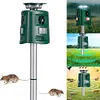 Ultrasonic Animal Repeller 360 Degree Solar IP44 Waterproof for Garden Yard Lawn
