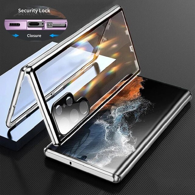 Magnetic tempered glass double-sided all-inclusive phone case