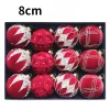 12PCS Velvet Hanging Decor Balls for Christmas Tree