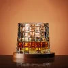 Tumbler Whiskey Glass Water Cup With Base, Rotating Cup, Rotating Decompression Cup, Brandy Cup, Creative Foreign Wine Cup