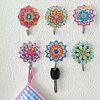 6pcs/set DIY Special-shaped Diamond Painting Wall-mounted Key Hook Kit (Mandala)