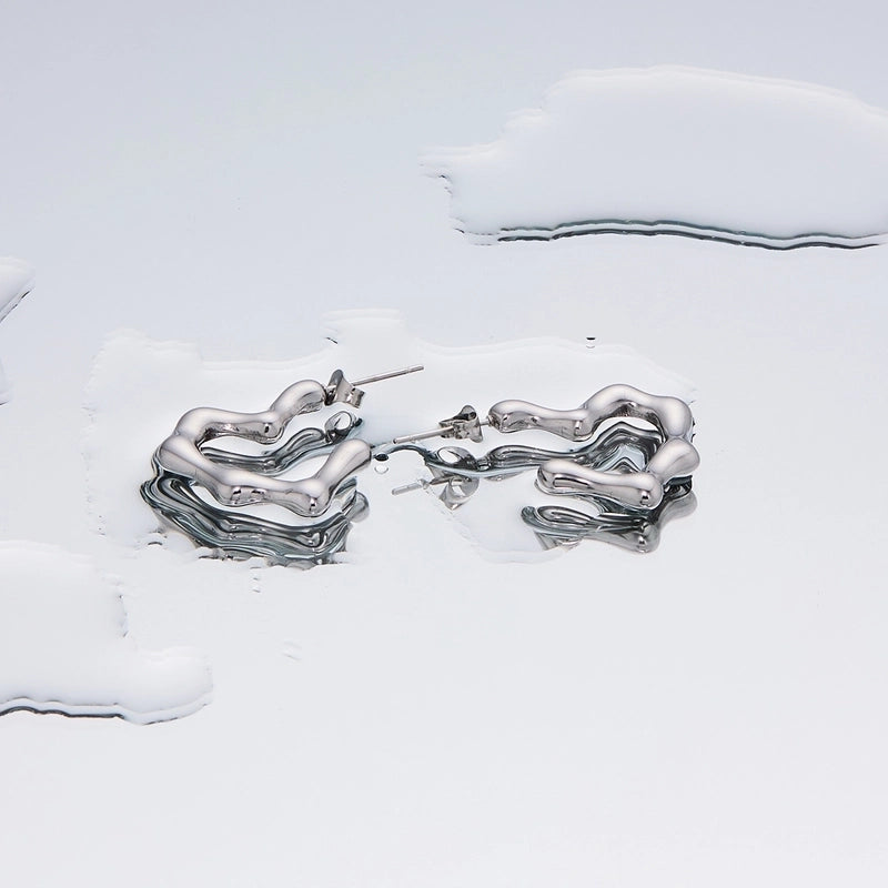 1 Pair Minimalist Geometric Plating Titanium Steel 18K Gold Plated Ear Studs