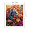 >SALE<Full Embroidery Eco-cotton Thread 11CT Print Flower Dragon Cross Stitch 50x60cm