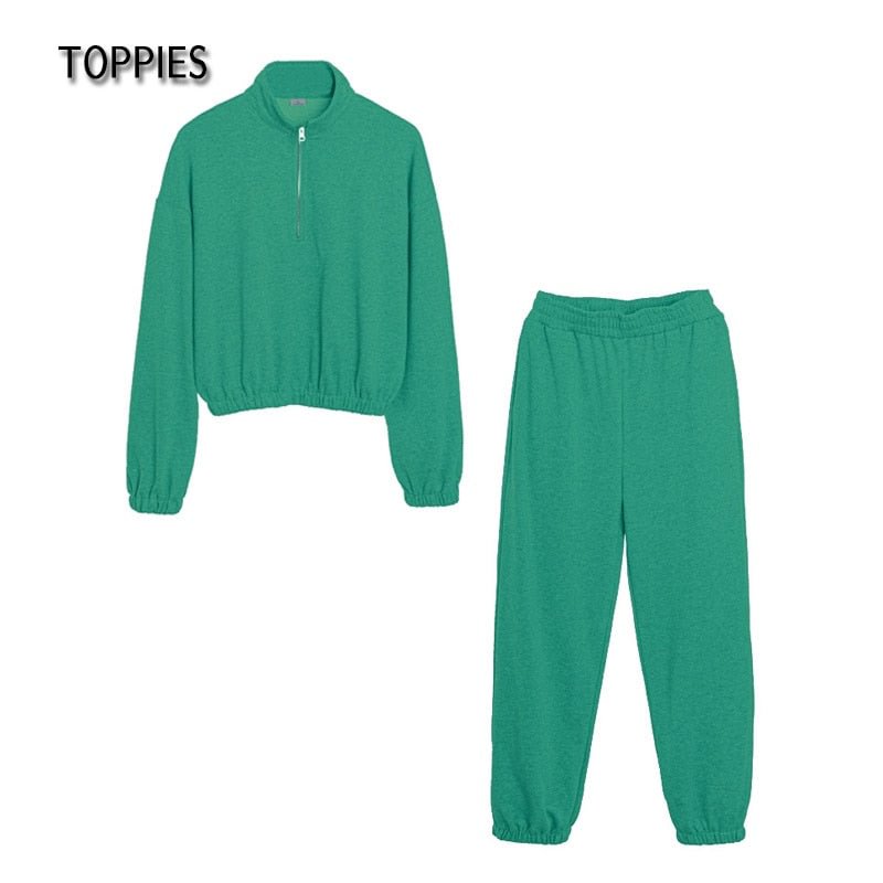 Toppies 2021 Autumn Two Piece Sets Women Tracksuit Tops + pants Casual Outfit ensemble femme clothing set