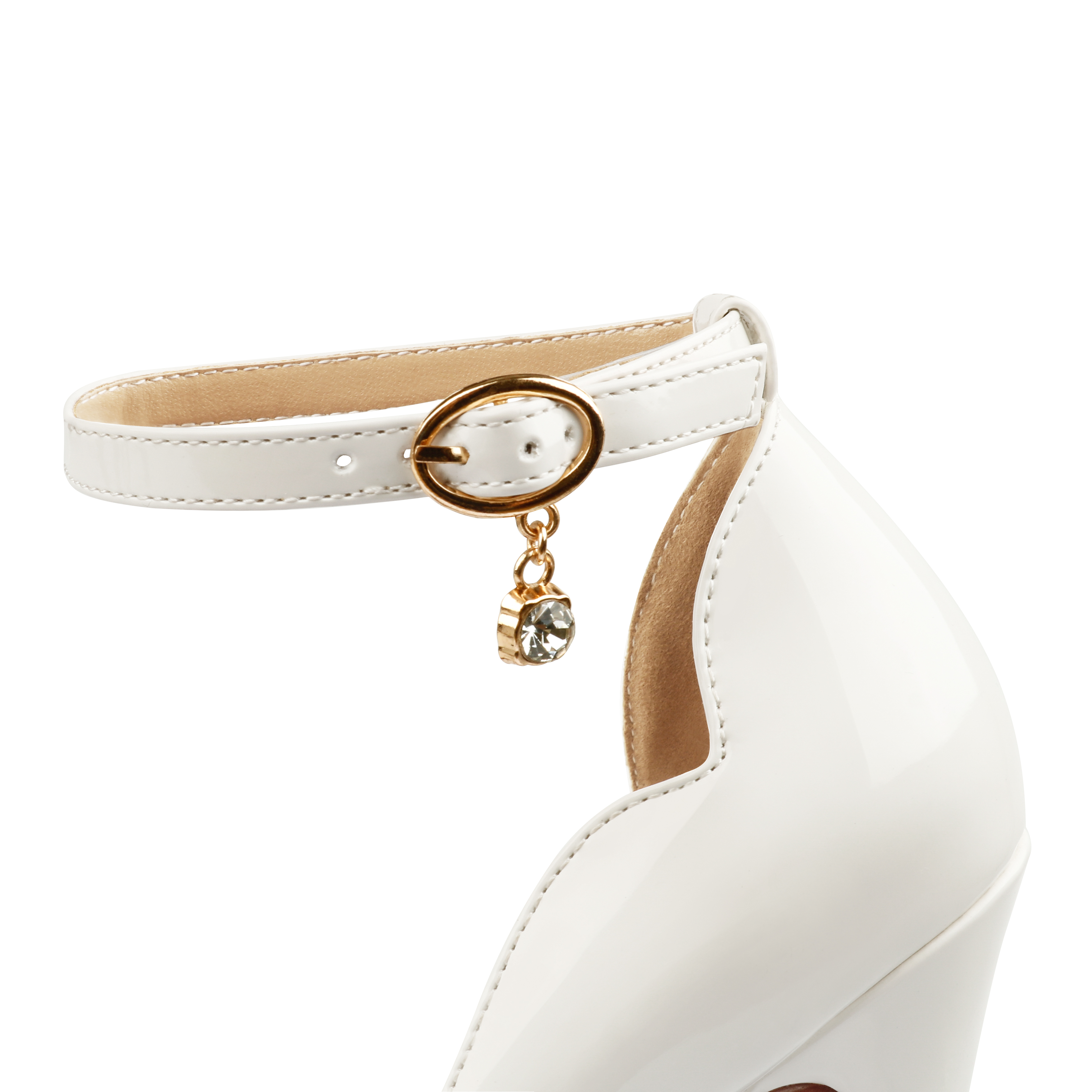 150mm High Heel Open Toe Red Bottoms Platform Pendant Ankle Strap Shoes-vocosishoes