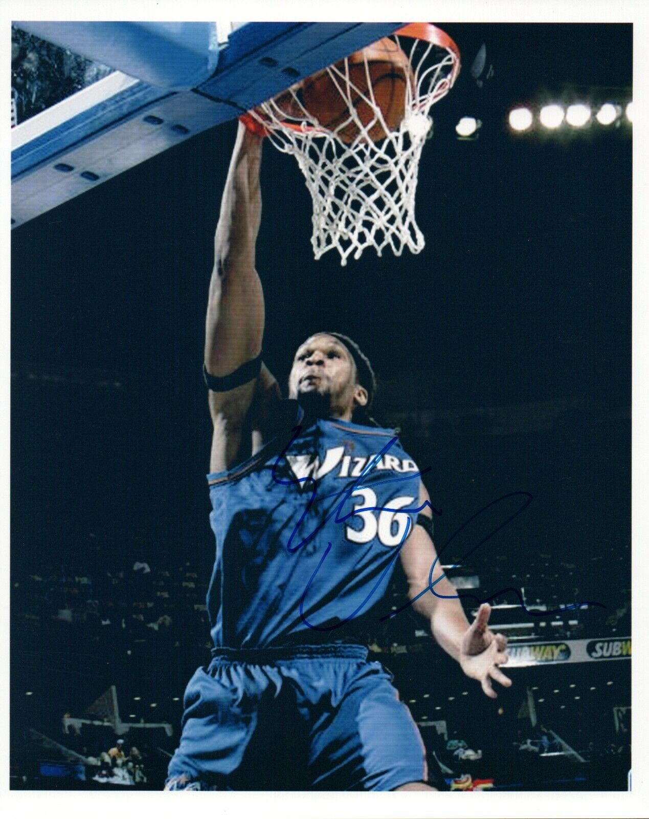 Etan Thomas NBA Washington Wizards Hand Signed Autograph 8x10 Photo Poster painting