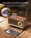 Retro Wireless Bluetooth Speaker American Style Portable Desktop Card Multi-Function Fm Radio