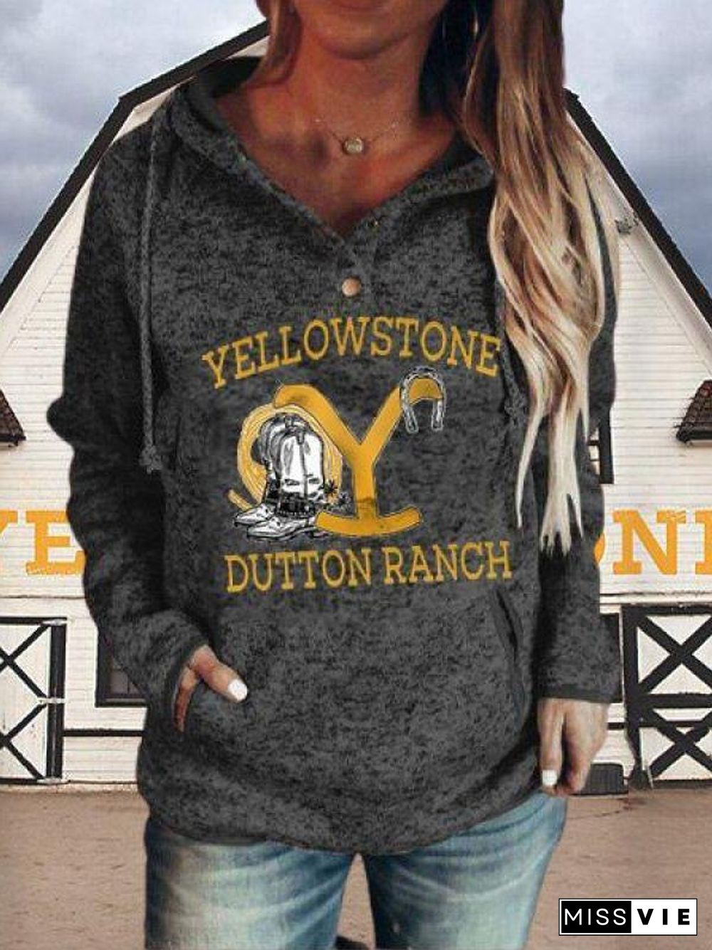 Printed Leisure Long Sleeve Hoodie