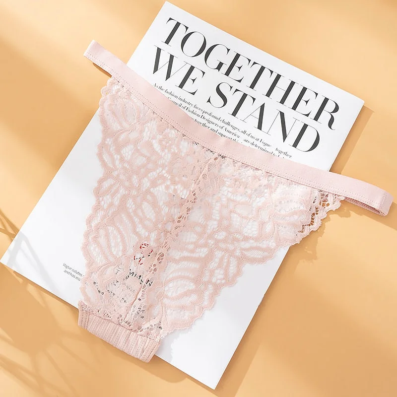 Women Underwear Panties Solid Comfort Underpants Seamless Lace Briefs for Female Sexy Hollow Out Low Rise Panty Intimates