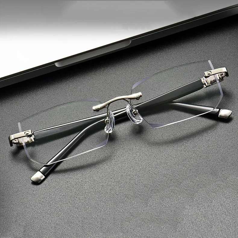 LAST DAY  Sale  $13.99🔥2025 New Sapphire high hardness anti-blue progressive Far And Near Dual-Use Reading Glasses✨