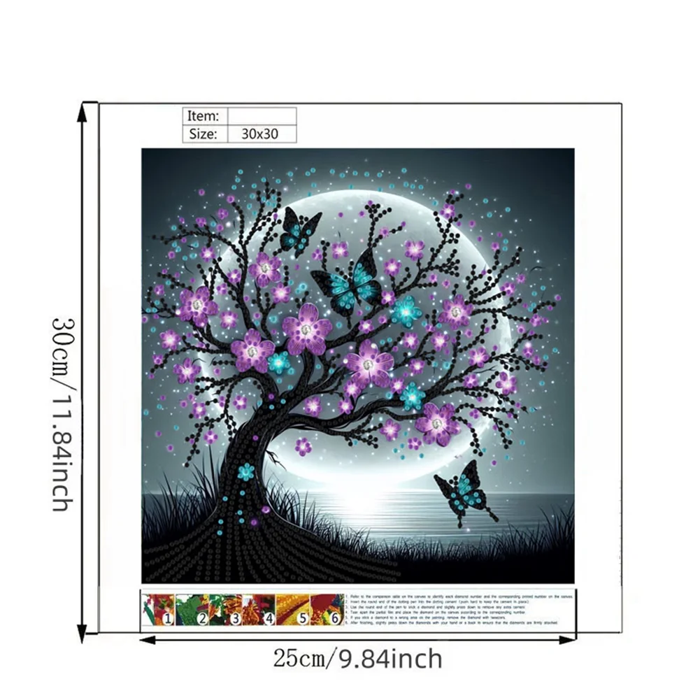 Diamond Painting - Partial Special Shaped Drill - Tree(Canvas|30*30cm)