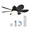 40w/200-2000lm Small Ceiling Fan with Lights with Remote Control Breeze Fan Light Three Color Temperature Options for Living Room Study & Household Use