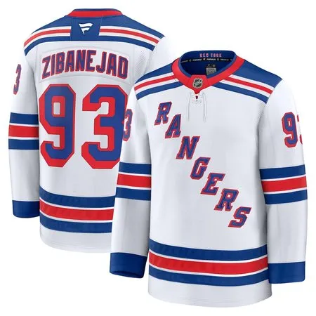 Youth New York Rangers #93 Mika Zibanejad  White Away Jersey