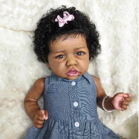 [Heartbeat💖 & Sound🔊] 20'' Look Real Bristol Reborn Silicone Black Toddler Baby Doll Girl, Birthday Present 2023 -jizhi® - [product_tag] Creativegiftss®