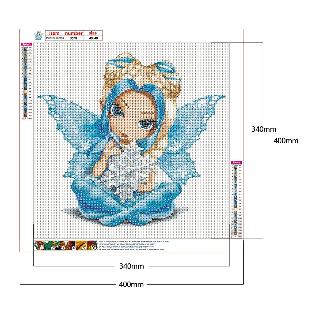 Full Round Diamond Painting 40*40cm - Big Eyes Doll