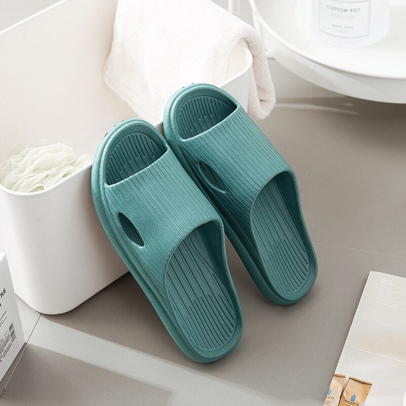 2021 Home Soft Slippers Ladies/men's Thick Bottom Slipper Women Indoor Bathroom Anti-slip Floor Slides Silent Slippers