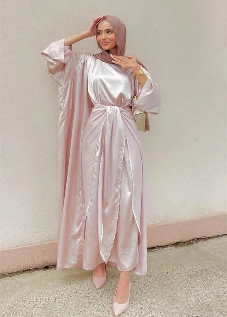 Uveng Sleeve Elegant Graceful Solid Color Three-piece Suit