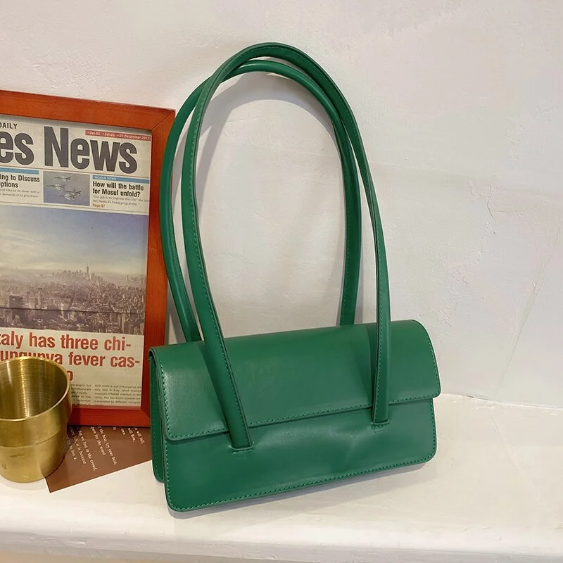 էѧӧܧ Luxury Brand Deisgner Shoulder Bag Women's Pu Leather Baguette Ladies Handbag Fashion Underarm Purse New Arrival