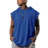 Loose Hooded Sleeveless Sports Fitness Shirt by Inlyline