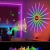 RGBIC Feu D'artifice LED Bande Lumi&egrave;res, Bluetooth APP Contr&ocirc;le Musique Son Synchronisation 