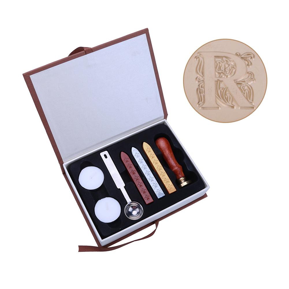 

Alphabets-R 26 English Alphabets Retro Box Kit with Sealing Wax, 501 Original