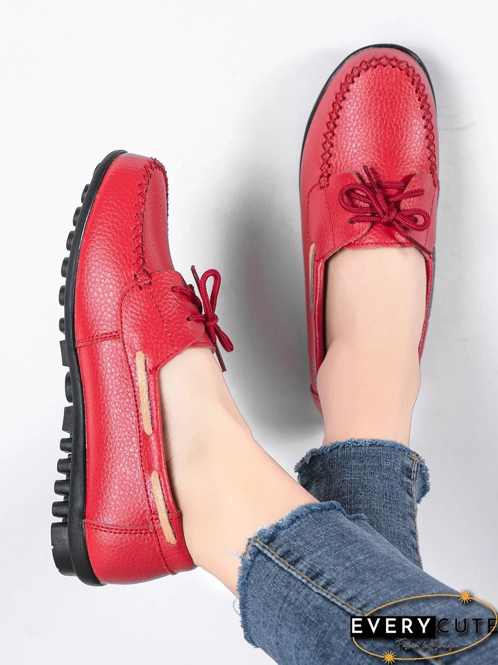 Retro Casual Simple Lace-up Flat Shoes