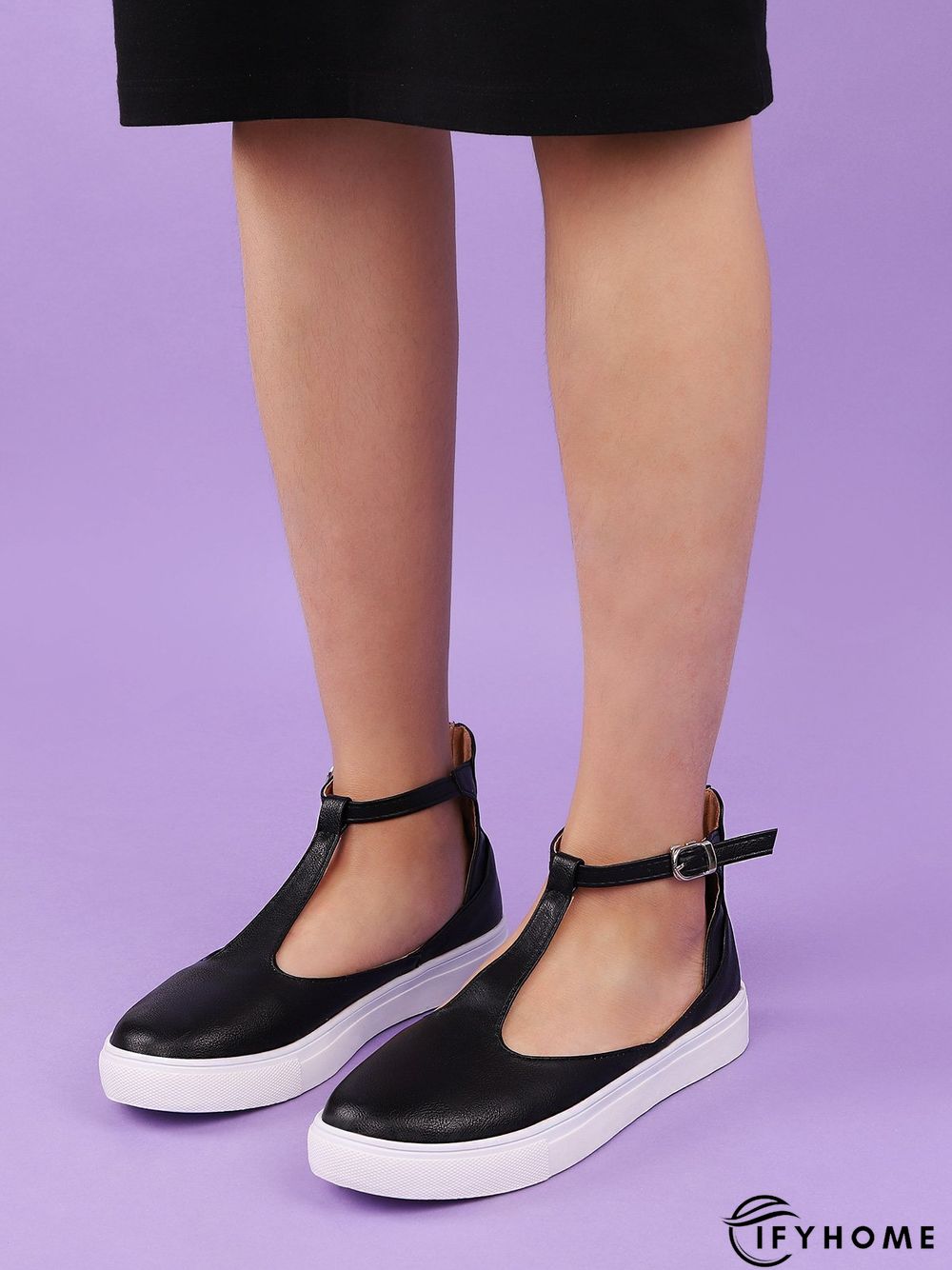 Summer Sandals Round Toe Shoes with Adjustable Buckle | IFYHOME