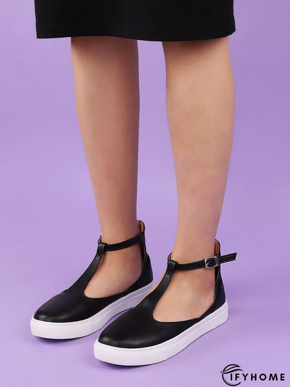 Summer Sandals Round Toe Shoes with Adjustable Buckle | IFYHOME