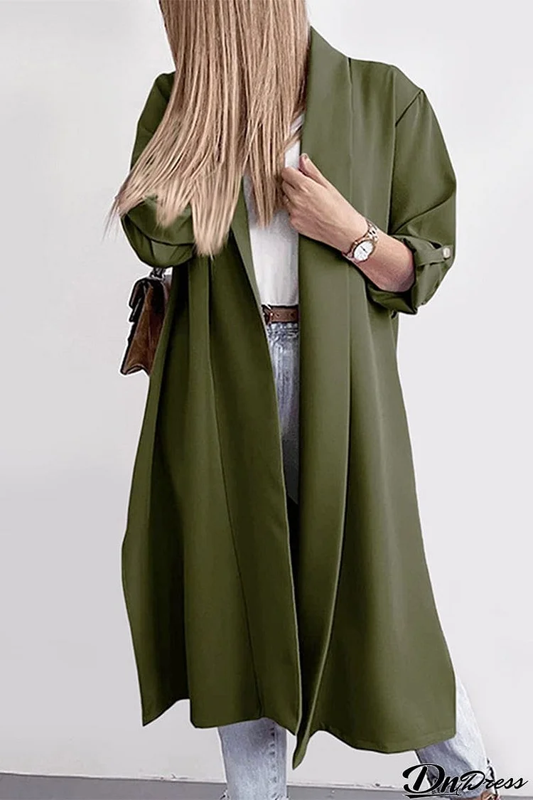 Open Front Trench Cardigan