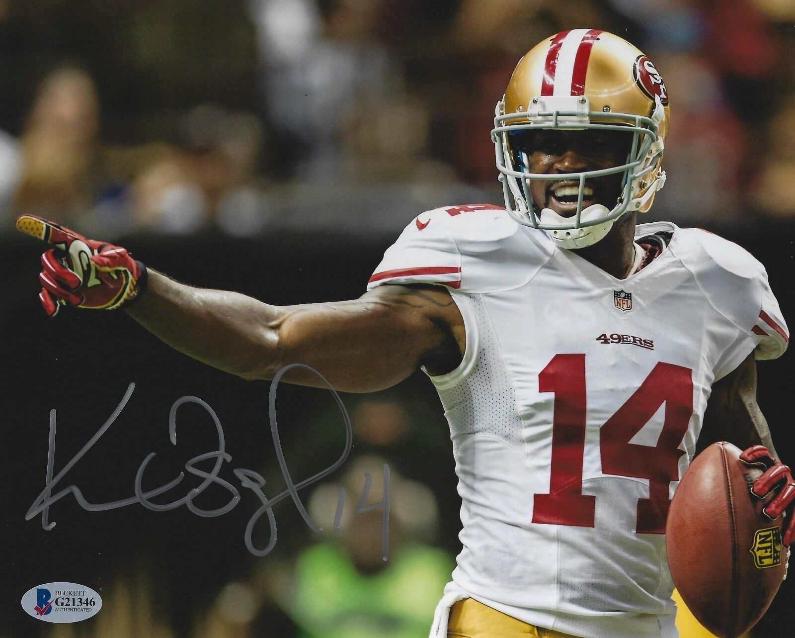 Kassim Osgood Signed 49ers Football 8x10 Photo Poster painting BAS Beckett COA Autograph Picture