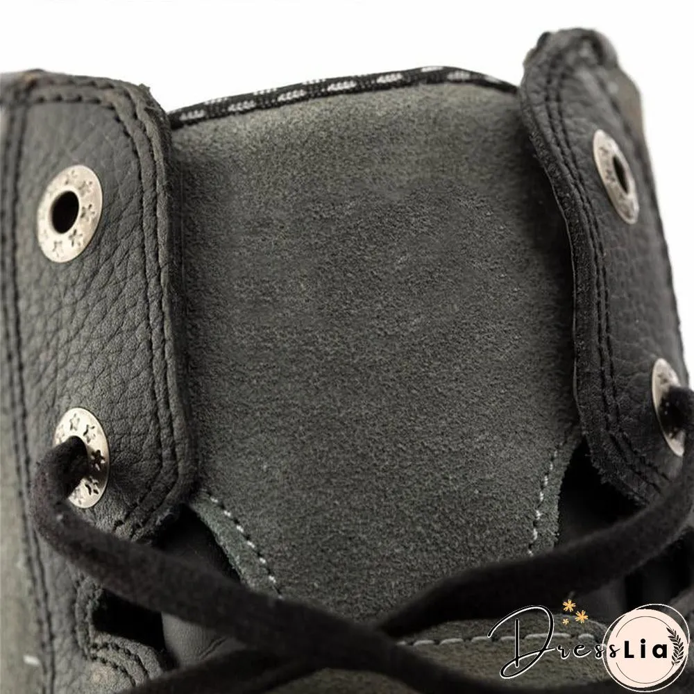 Retro casual motorcycle boots