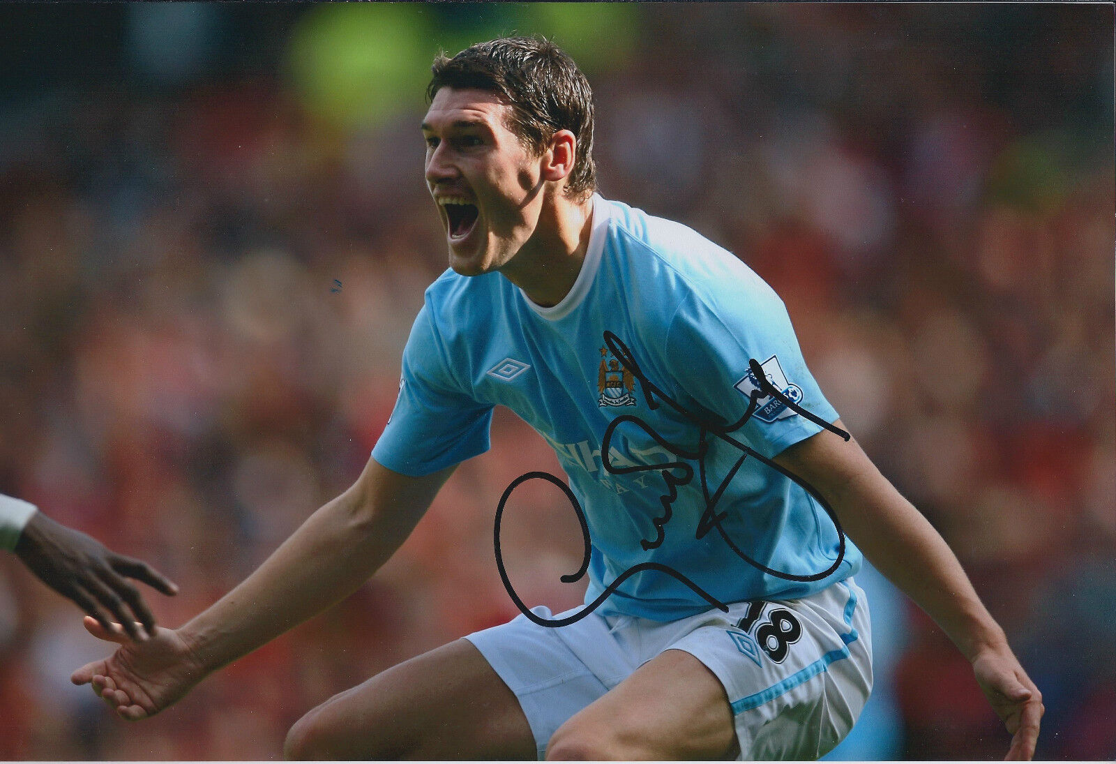 Gareth BARRY SIGNED Autograph 12x8 Photo Poster painting AFTAL COA Manchester City Authentic