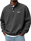 Men's Casual Versatile Stand Collar Sweatshirt With Large Pockets