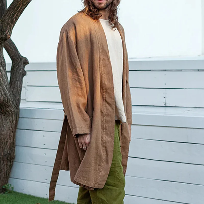 Men'S Casual Solid Color Cape Cardigan