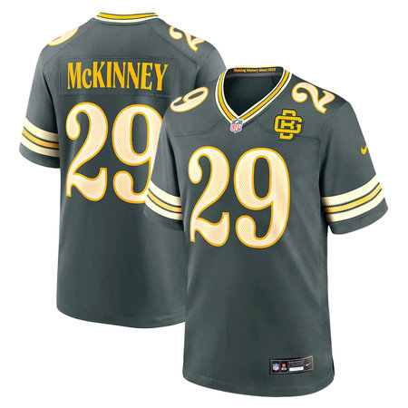 Men's Green Bay Packers #29 Xavier McKinney Green 2026 Rivalries Collection Game Jersey