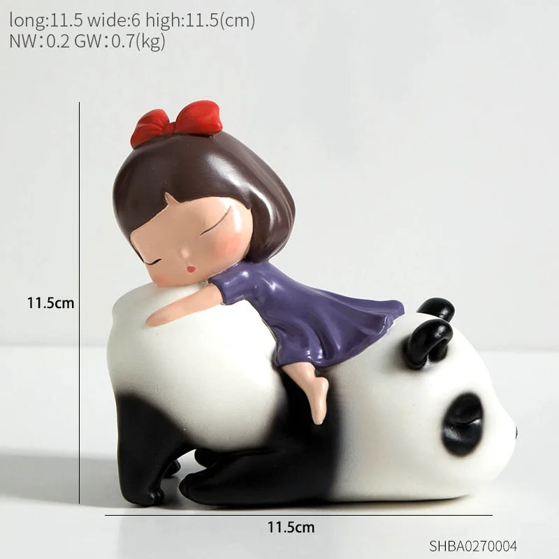 Christmas Decorations Resin Girl Model Mini Figures Home Decoration Accessories Modern Fairy Garden Room Decor Birthday Gifts