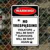 Warning No Trespassing - Vintage Metal Signs(12*16Inch) - Warning