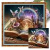(Multi Style)Mermaid In The Book-Full Embroidery 3 Strands 11CT Stamped Cross Stitch-50*50CM