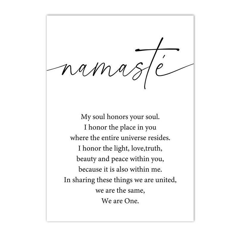 Inhale Exhale Namaste Quotes Poster Canvas Painting Yoga Wall Art Print Plant Reed Posters Nordic Wall Pictures Bedroom Decor