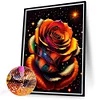 2Pcs/set Diamond Painting-5D Full Round Drill Glitter Rose(40*30 CM)
