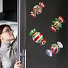 6Pcs Acrylique Noël Bonbon-Bricolage Autocollant Aimant