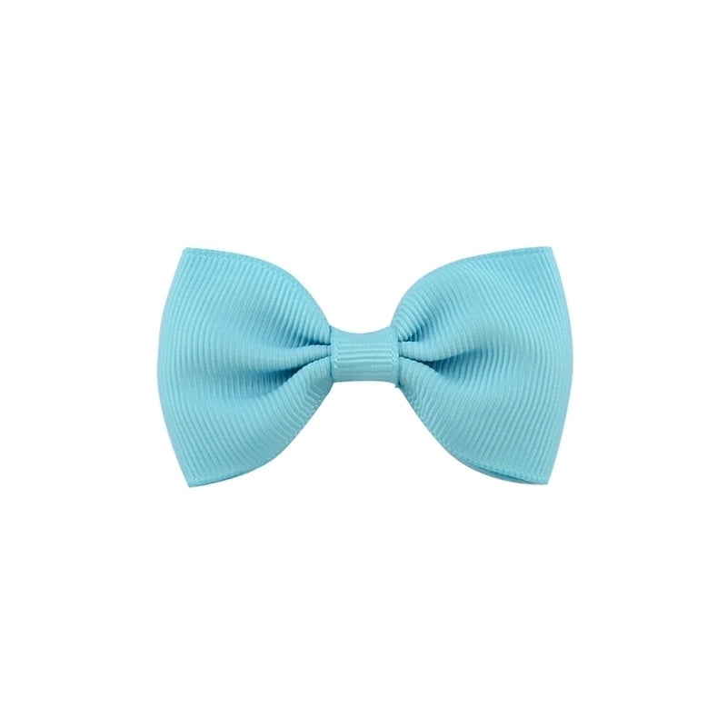 Solid Color Children’s Bow European Version Cute Hairpin Baby Hair Accessories Flat Head Bow Tie 643
