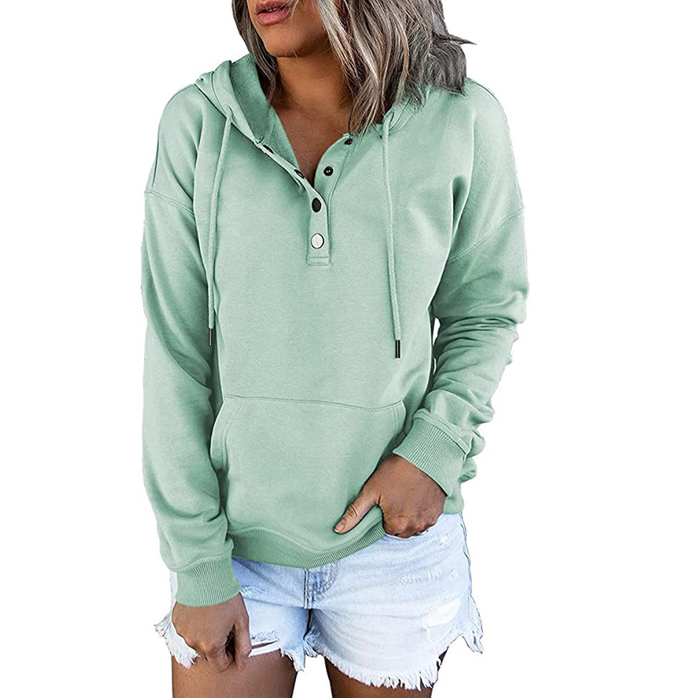 Women's Hoodies Long Sleeve Loose Casual Hooded Drawstring Pocket Sweater | Homometa