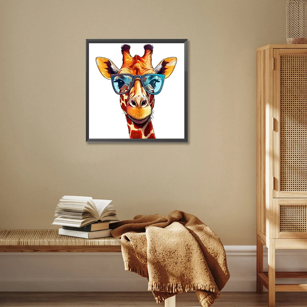 Diamond Painting - Full Round Drill - Giraffe(Canvas|30*30cm)