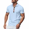  Stylish V-Neck Polo Shirt for Men - Perfect for Summer Outings and Casual Events by Inlyline