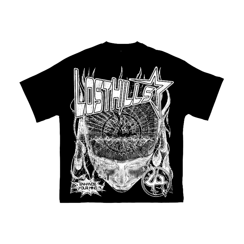 Lost Hills Enhance Your Mind Graphic 100% Cotton T-Shirt / TECHWEAR CLUB / Techwear