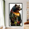 Silhouette Bear-11CT Stamped Cross Stitch 40*70cm(Big Size)