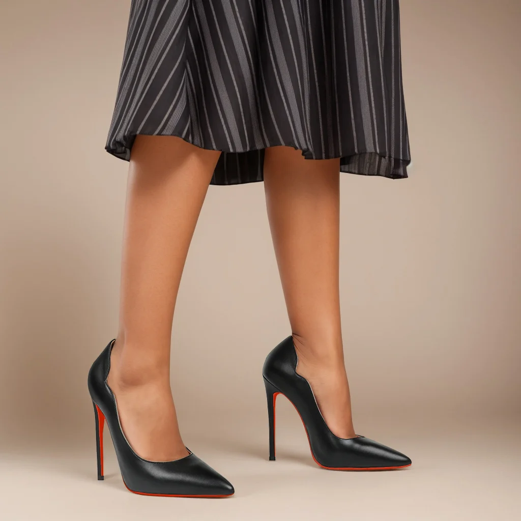 120mm Women's Red Bottom High Heels for Party Wedding Matte Pumps-MERUMOTE