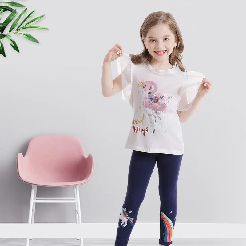 NNJXD Girls Clothing Set For Casual 2 Pcs Tops and Leggings for Girls 3-8T Cotton Casual Wear Children Clothing Kids Outfits